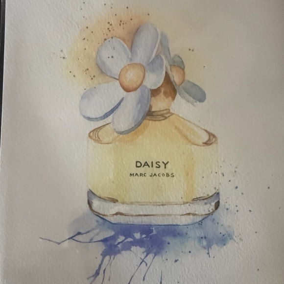 Daisy, Marc Jacobs, Painting, Fragrance Bottle Art,  Watercolor Print - Picture 2 of 4